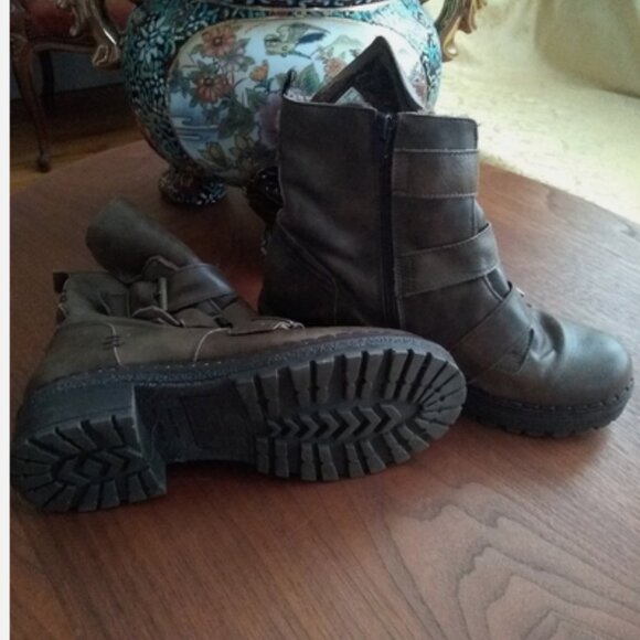 Musse & Cloud brown fur lined Leather hiker boots Made in Spain 39m NWOB - Picture 2 of 4